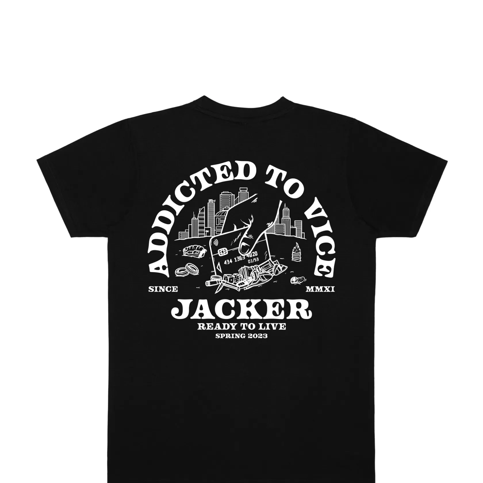 Discount Jacker Addicted-T-Shirt-Black