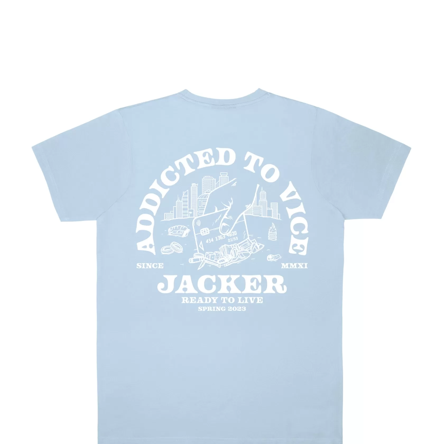 Flash Sale Jacker Addicted-T-Shirt-Blue