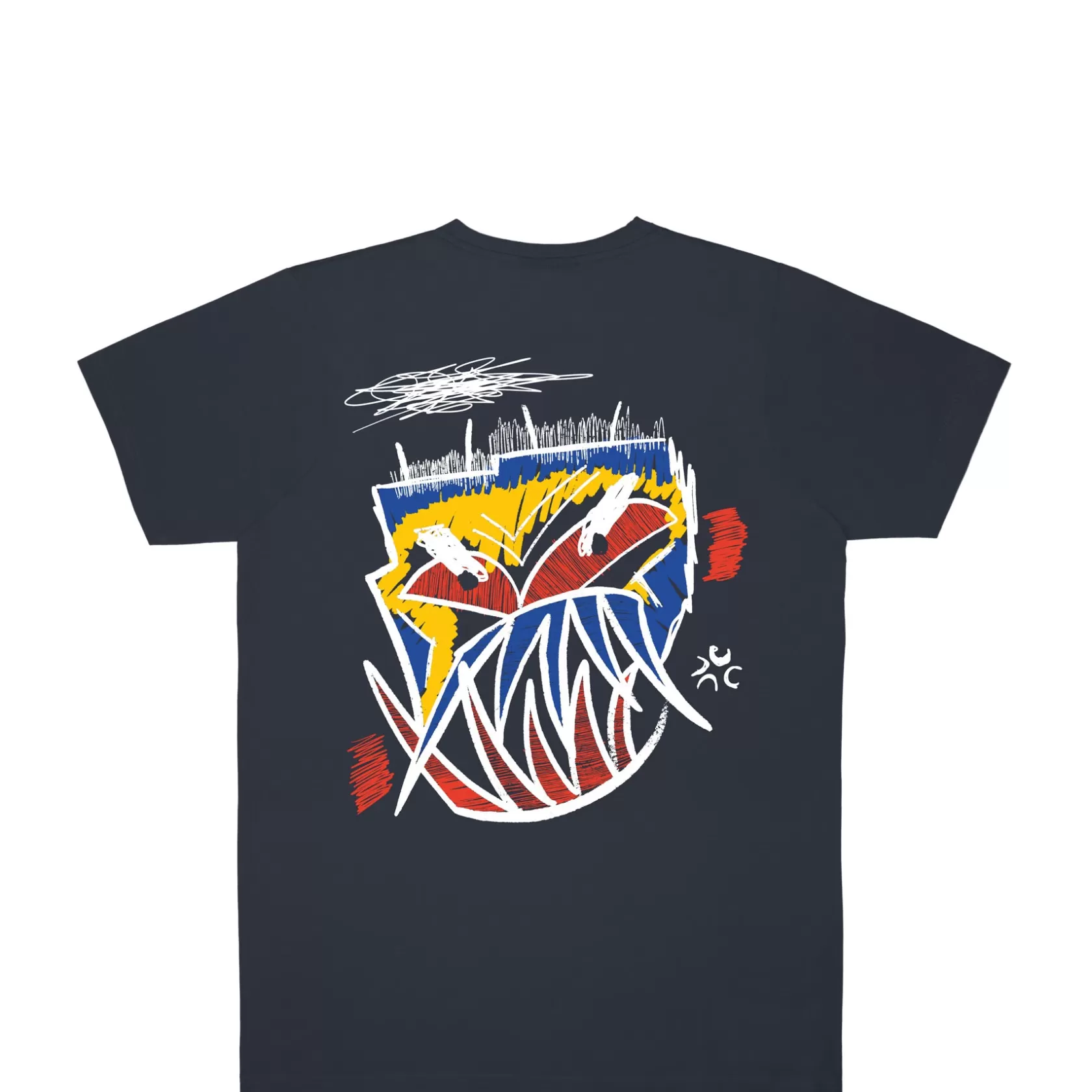 Outlet Jacker Angry-T-Shirt-Navy