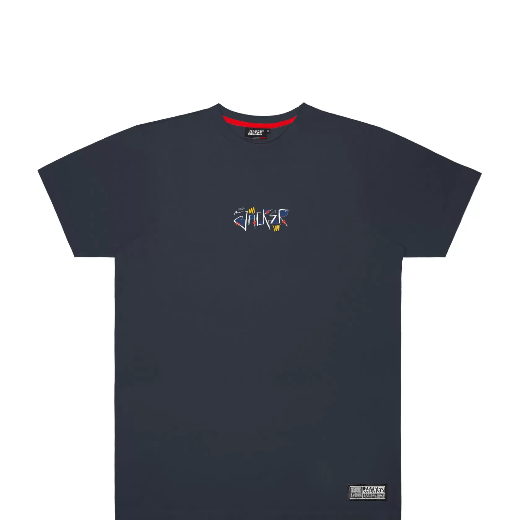 Outlet Jacker Angry-T-Shirt-Navy