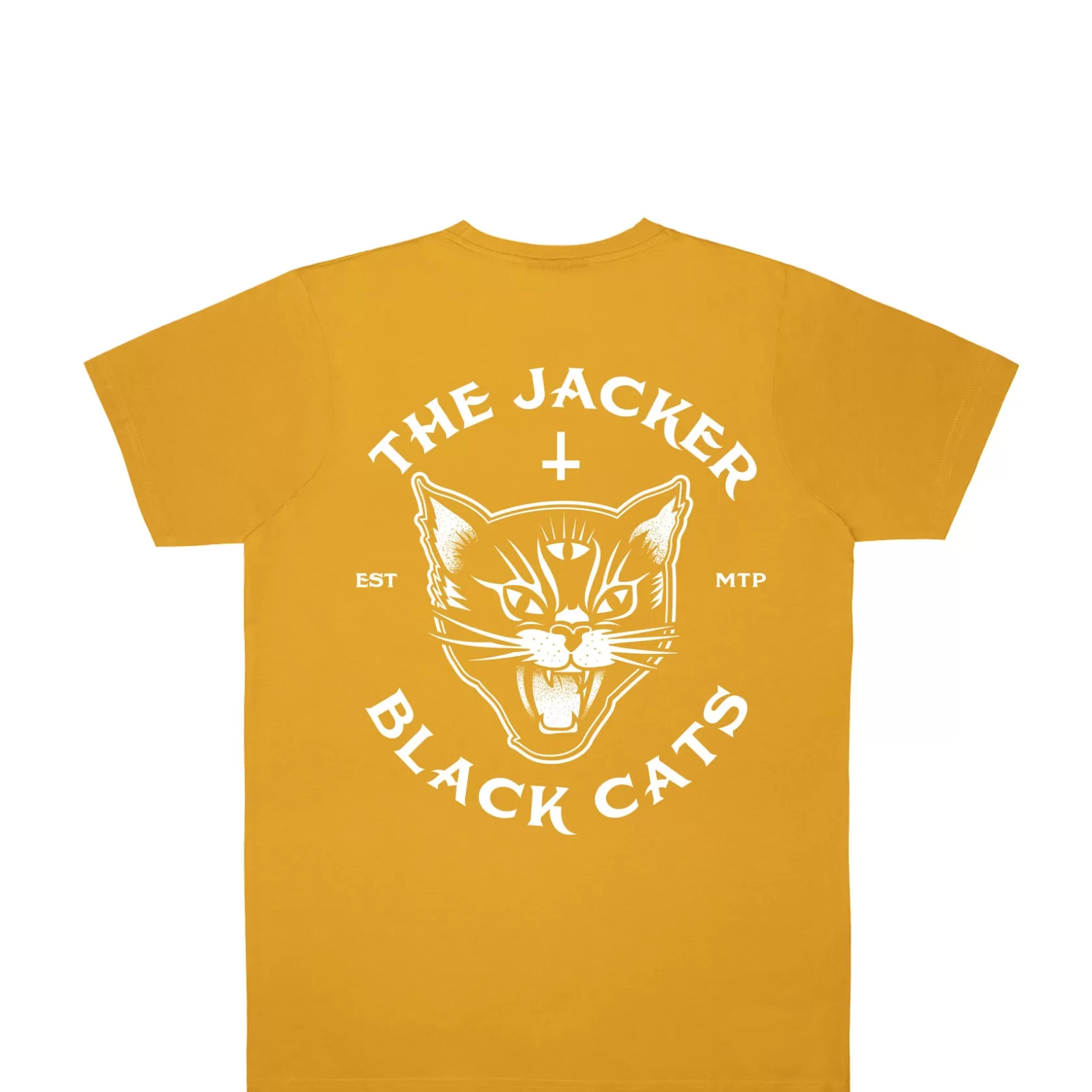 Best Sale Jacker Black Cats-T-Shirt-Mustard