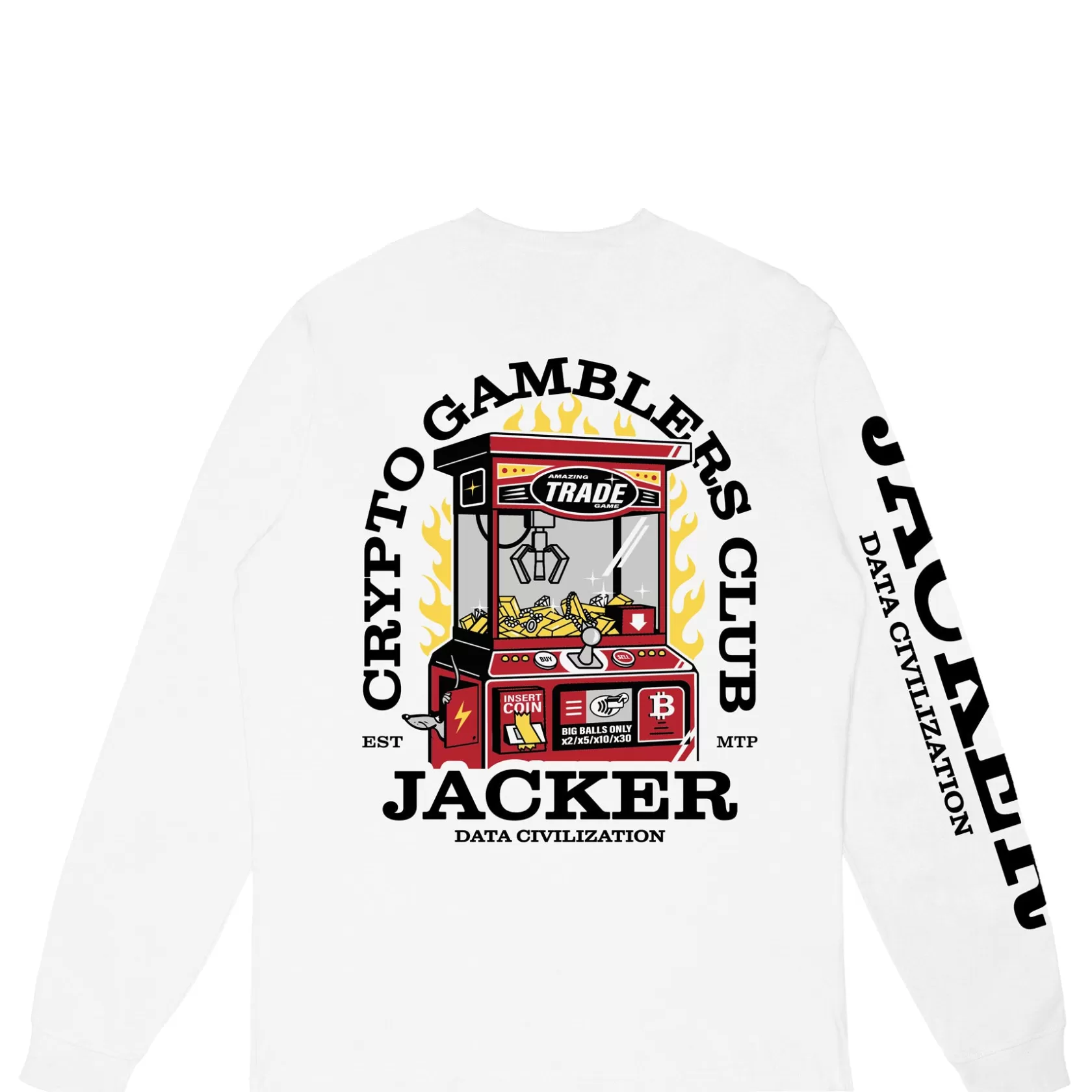 Best Jacker Crypto Club-Long Sleeves-White