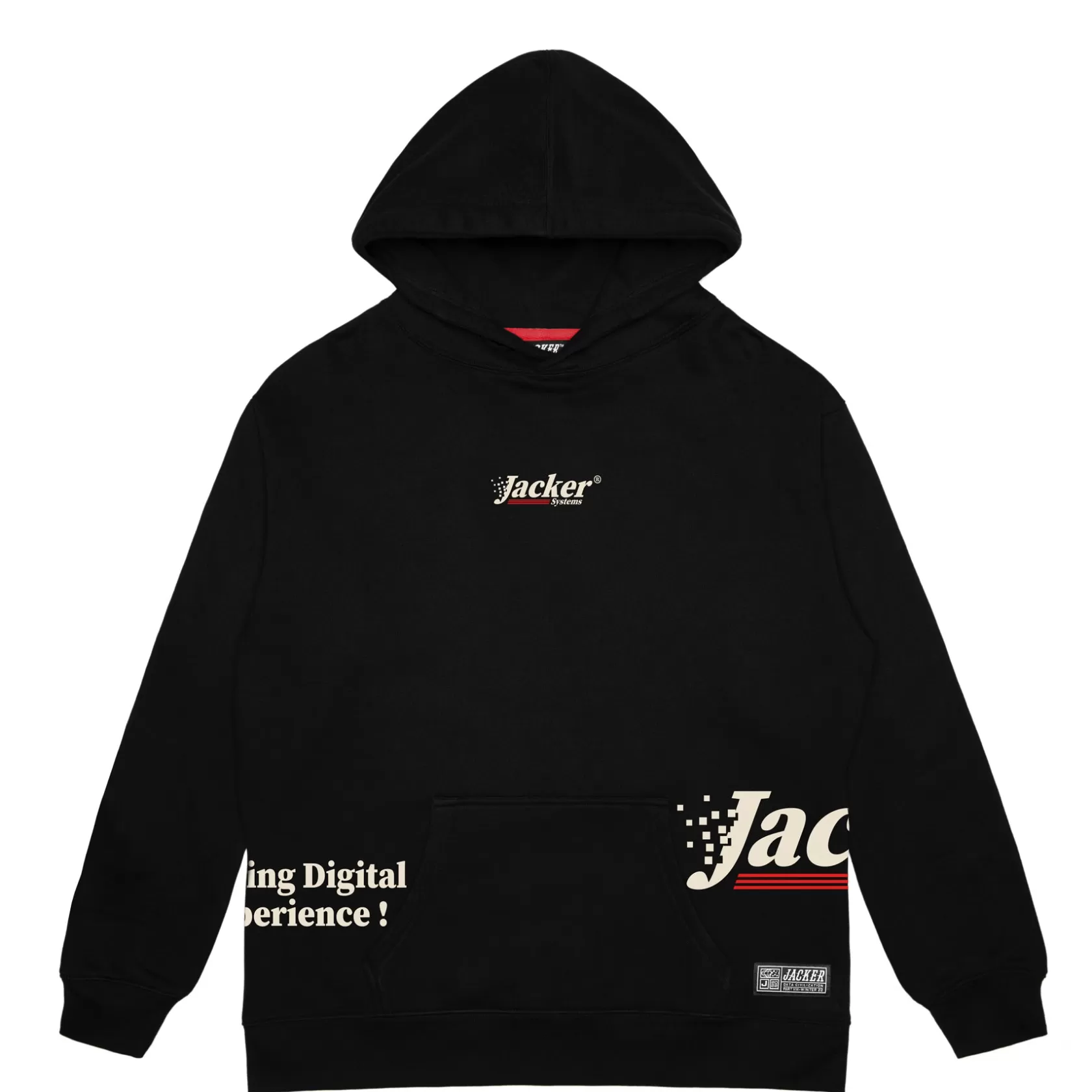 Cheap Jacker Digital Love-Hoodie-Black