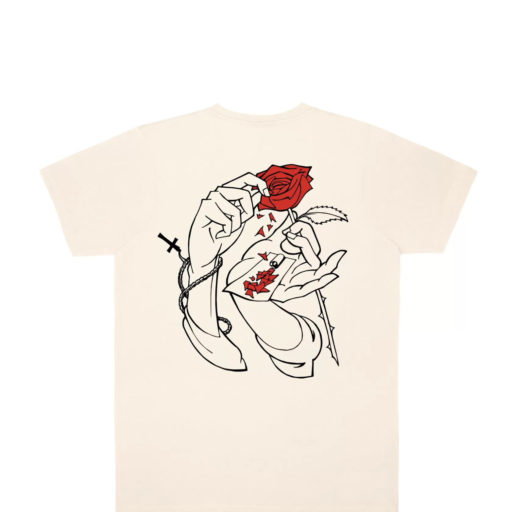 Best Sale Jacker Holy Roses-T-Shirt-Beige