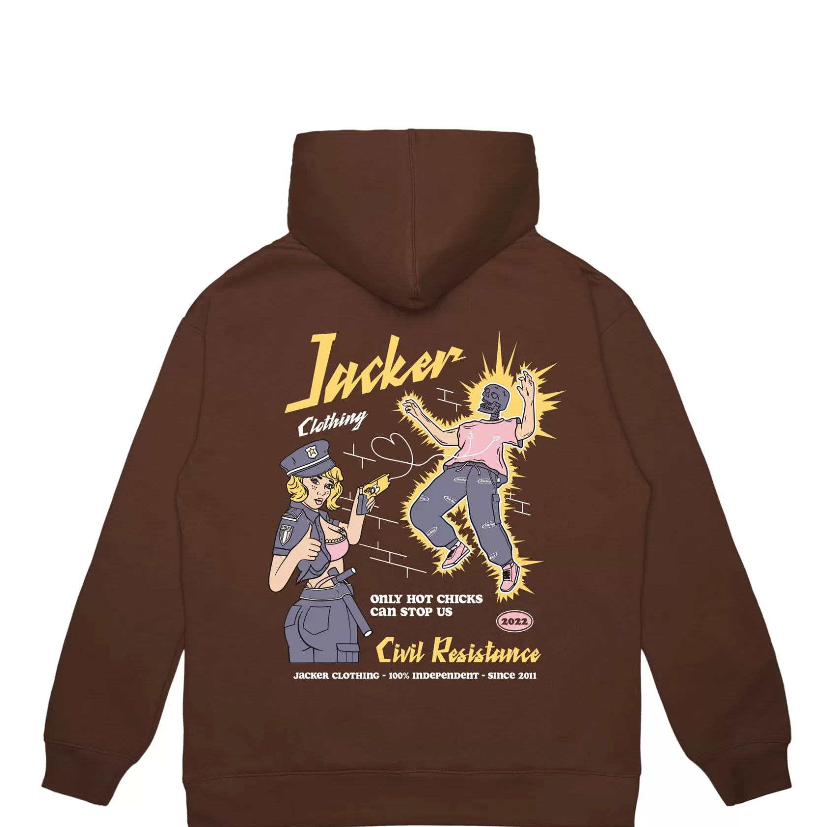 Cheap Jacker Hot Chicks-Hoodie-Brown