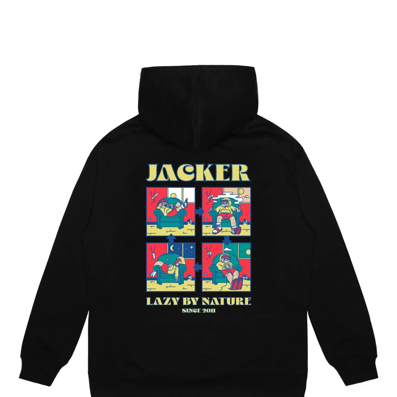 Best Jacker Lazy-Hoodie-Black