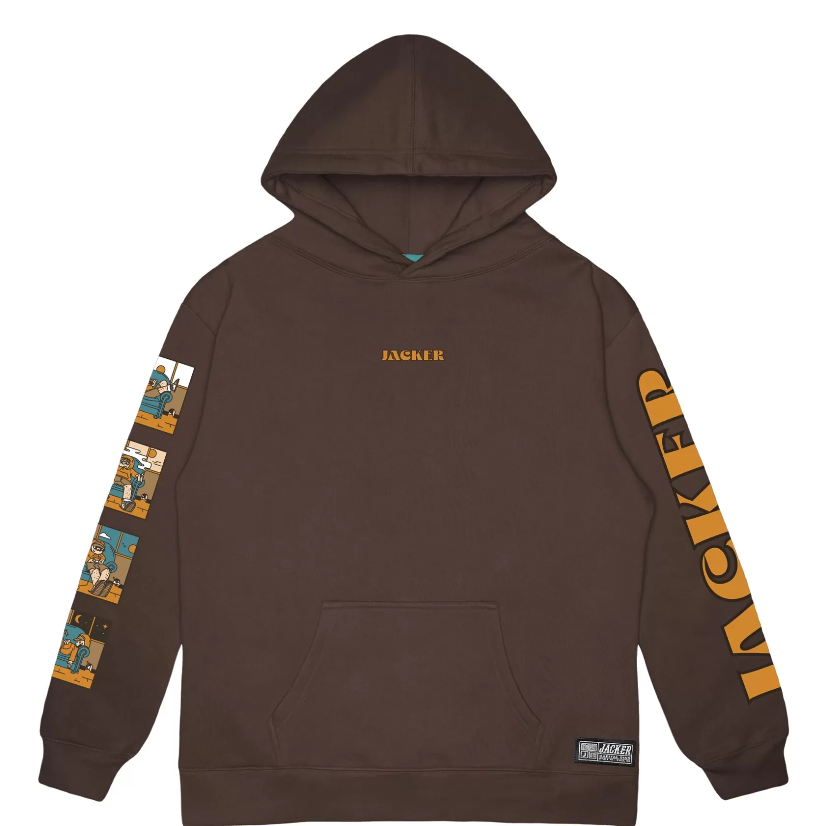 Discount Jacker Lazy-Hoodie-Brown