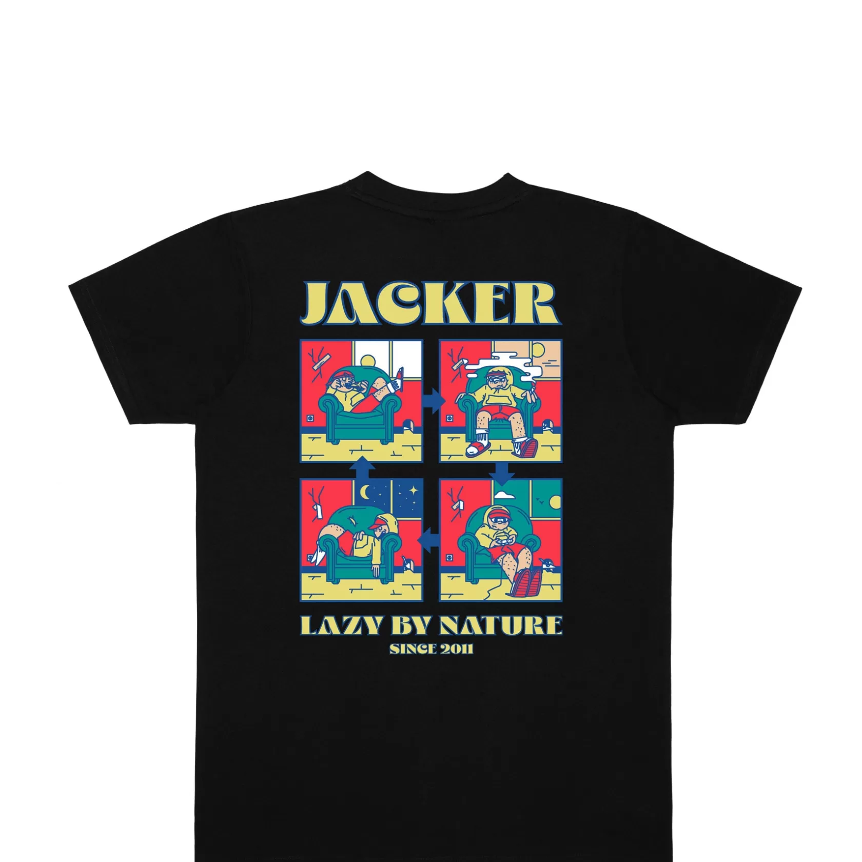 Sale Jacker Lazy-T-Shirt-Black