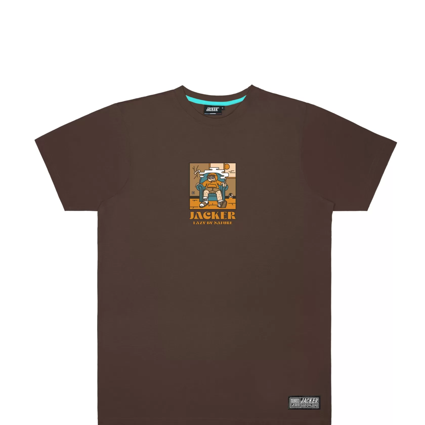 Cheap Jacker Lazy-T-Shirt-Brown