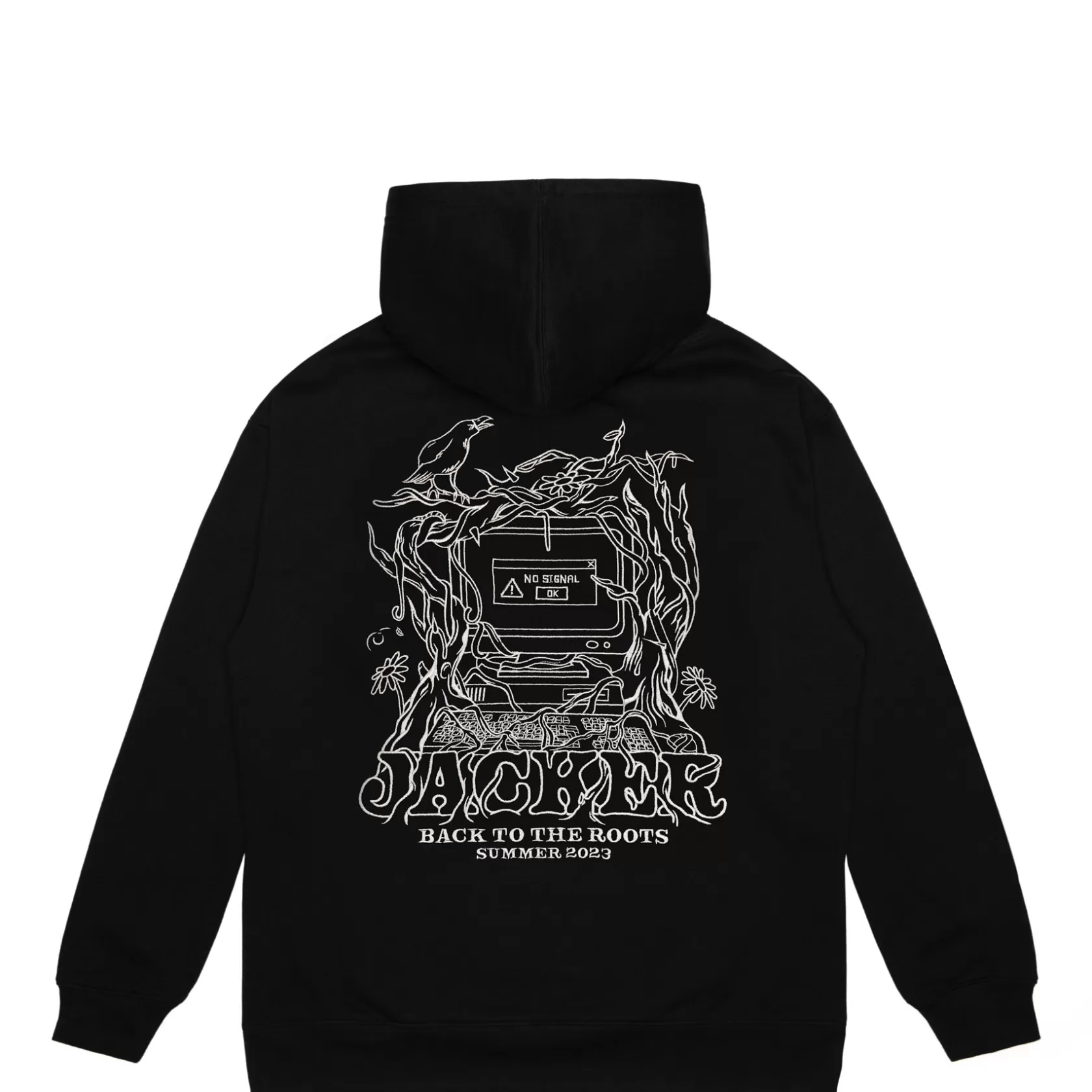 Outlet Jacker No Signal-Hoodie-Black