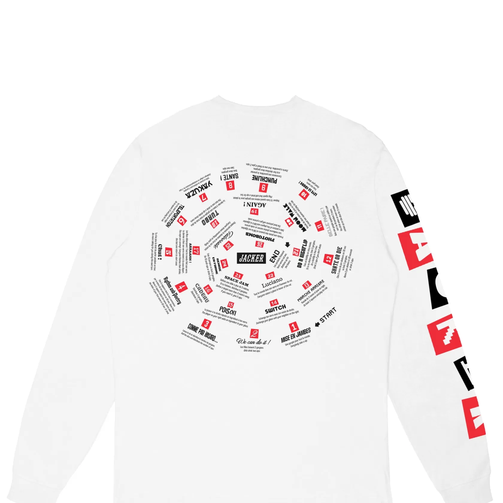 Sale Jacker Spiral Game-Long Sleeves-White