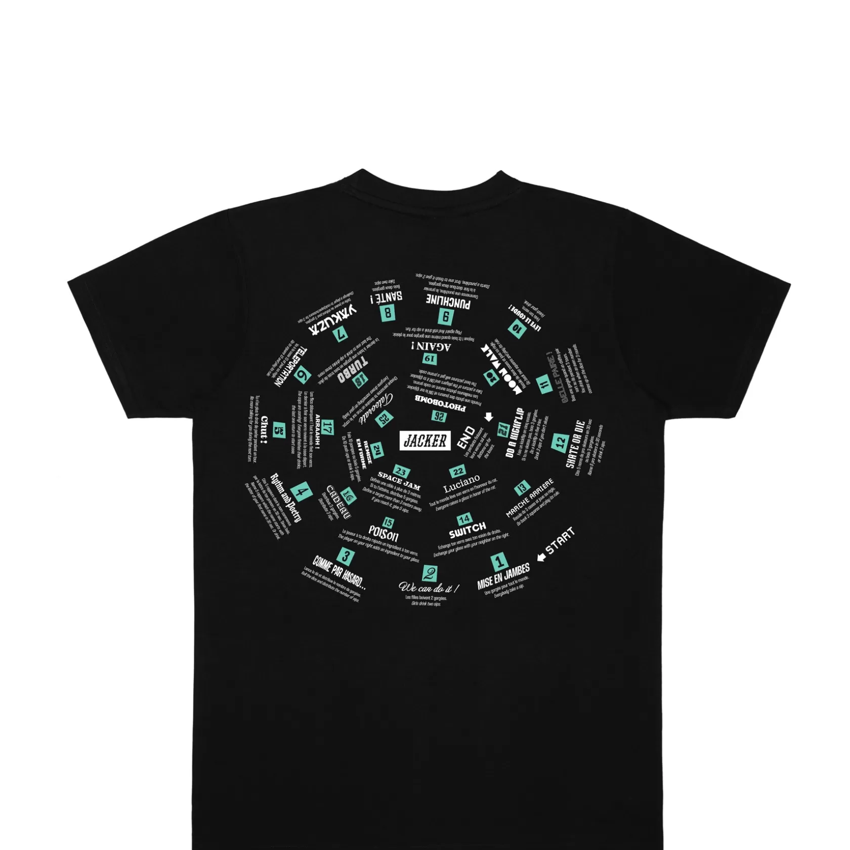 New Jacker Spiral Game-T-Shirt-Black