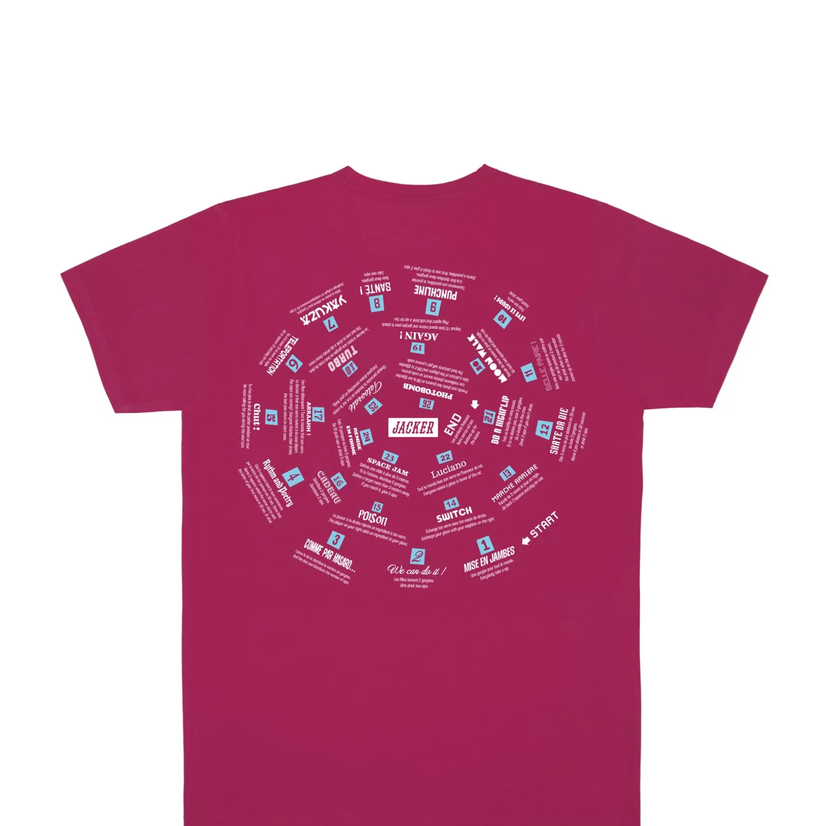 Outlet Jacker Spiral Game-T-Shirt-Fushia