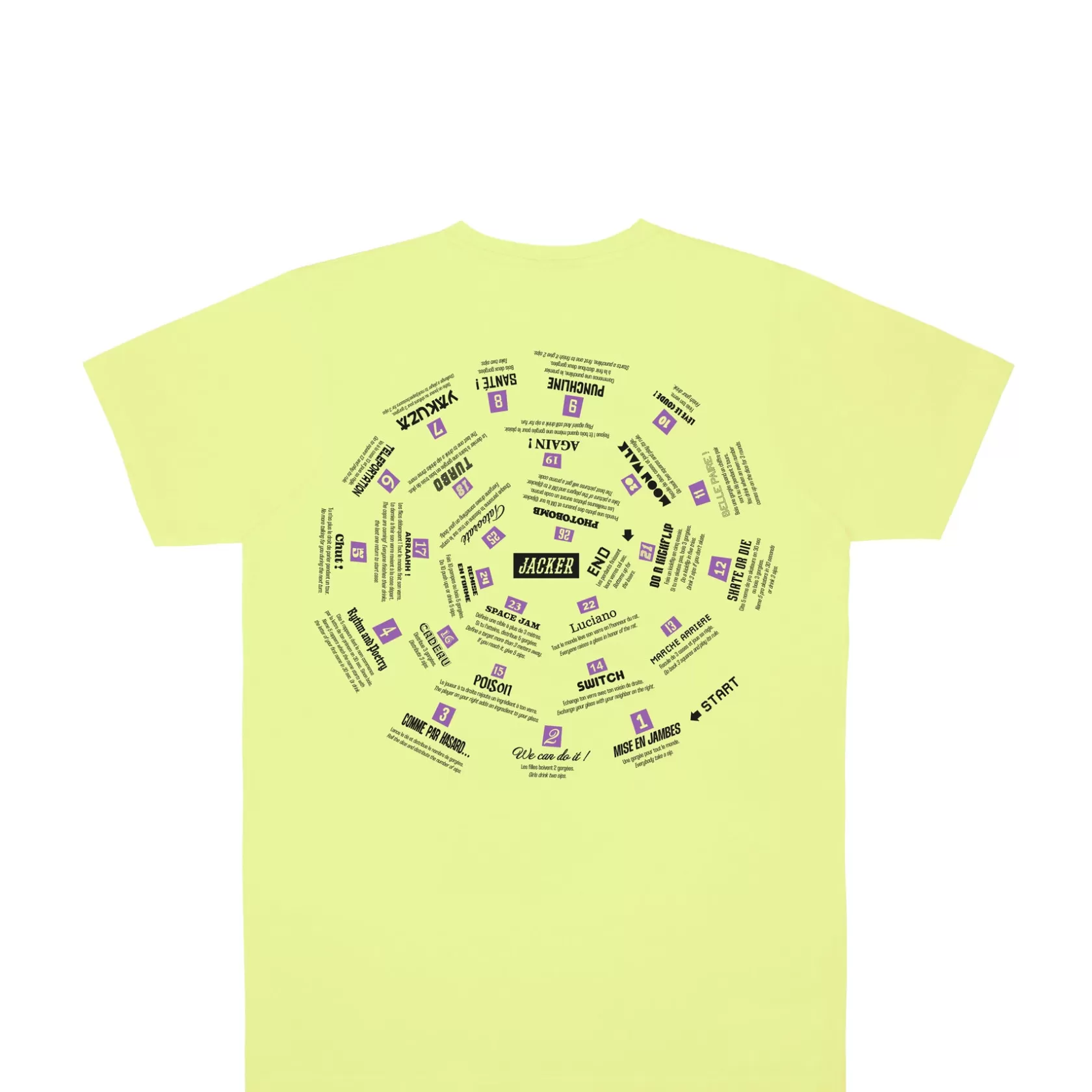 Fashion Jacker Spiral Game-T-Shirt-Lemon Green