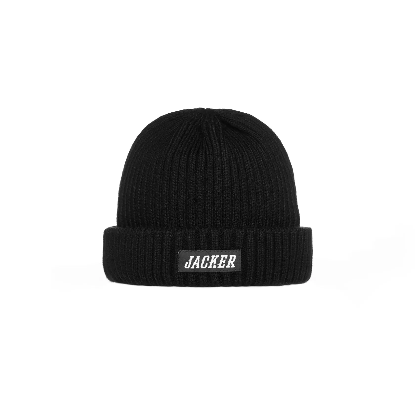 Outlet Jacker Team Logo-Short Beanie-Black