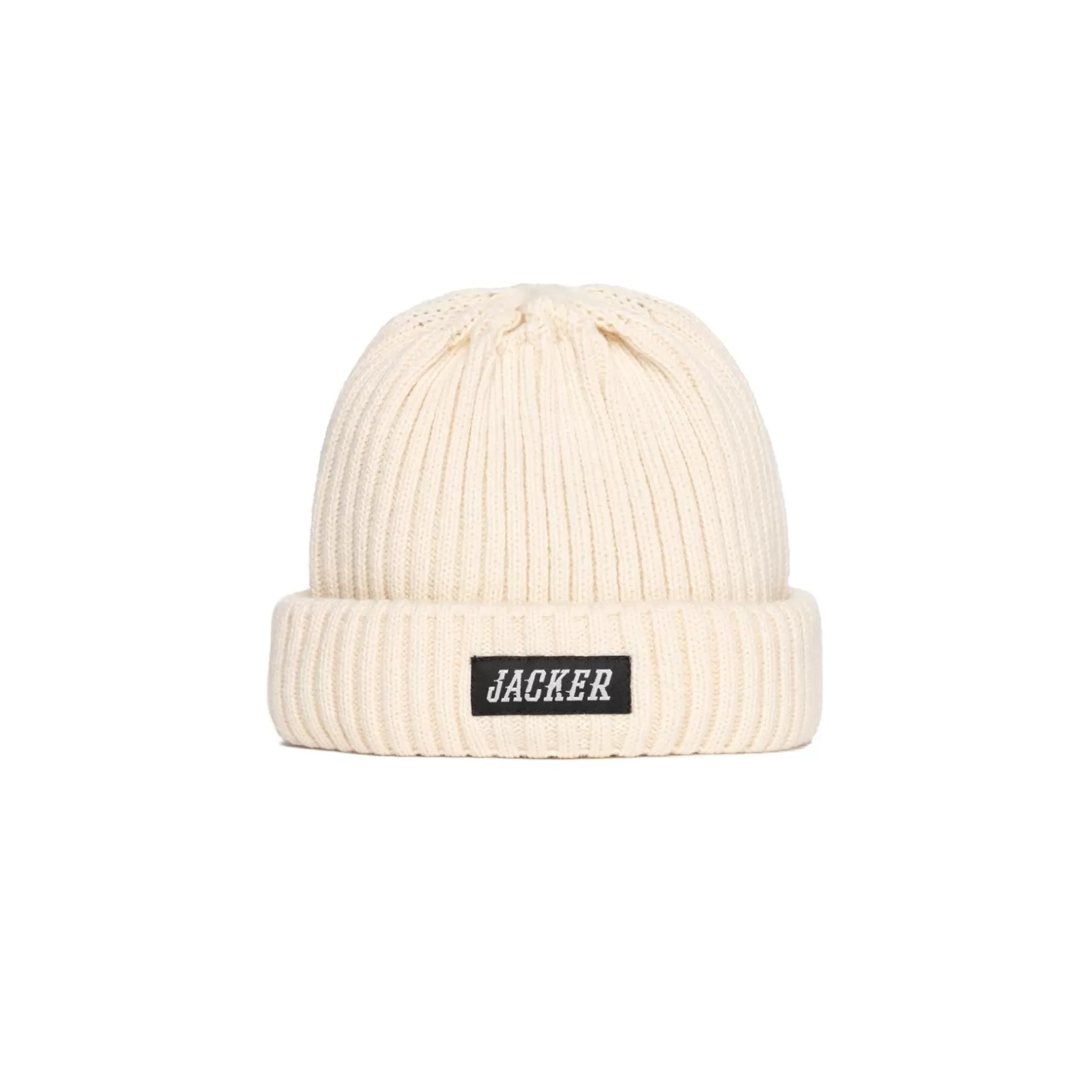 Sale Jacker Team Logo-Short Beanie-Cream