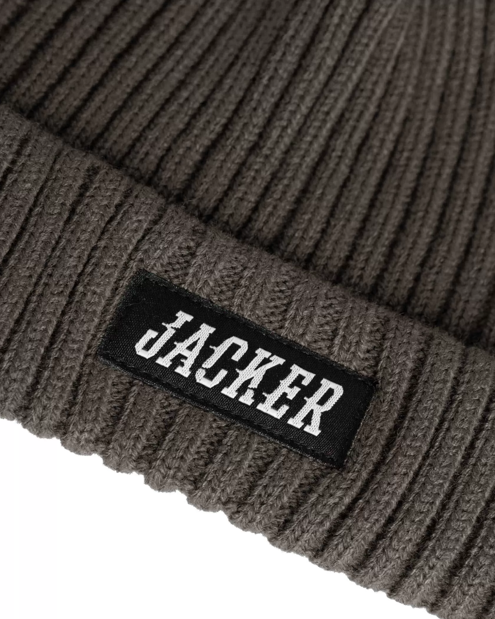 Fashion Jacker Team Logo-Short Beanie-Dark Brown