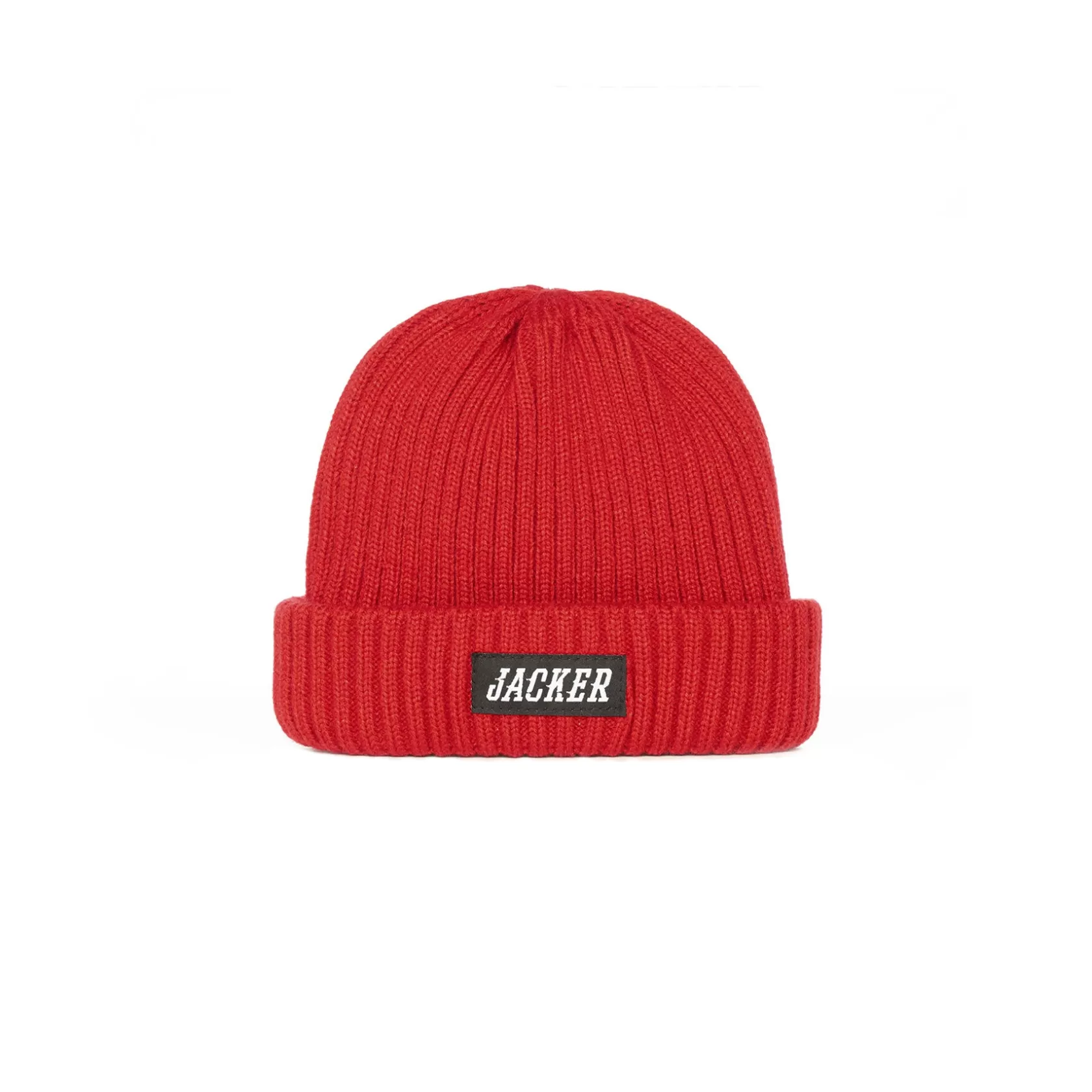 Outlet Jacker Team Logo-Short Beanie-Red